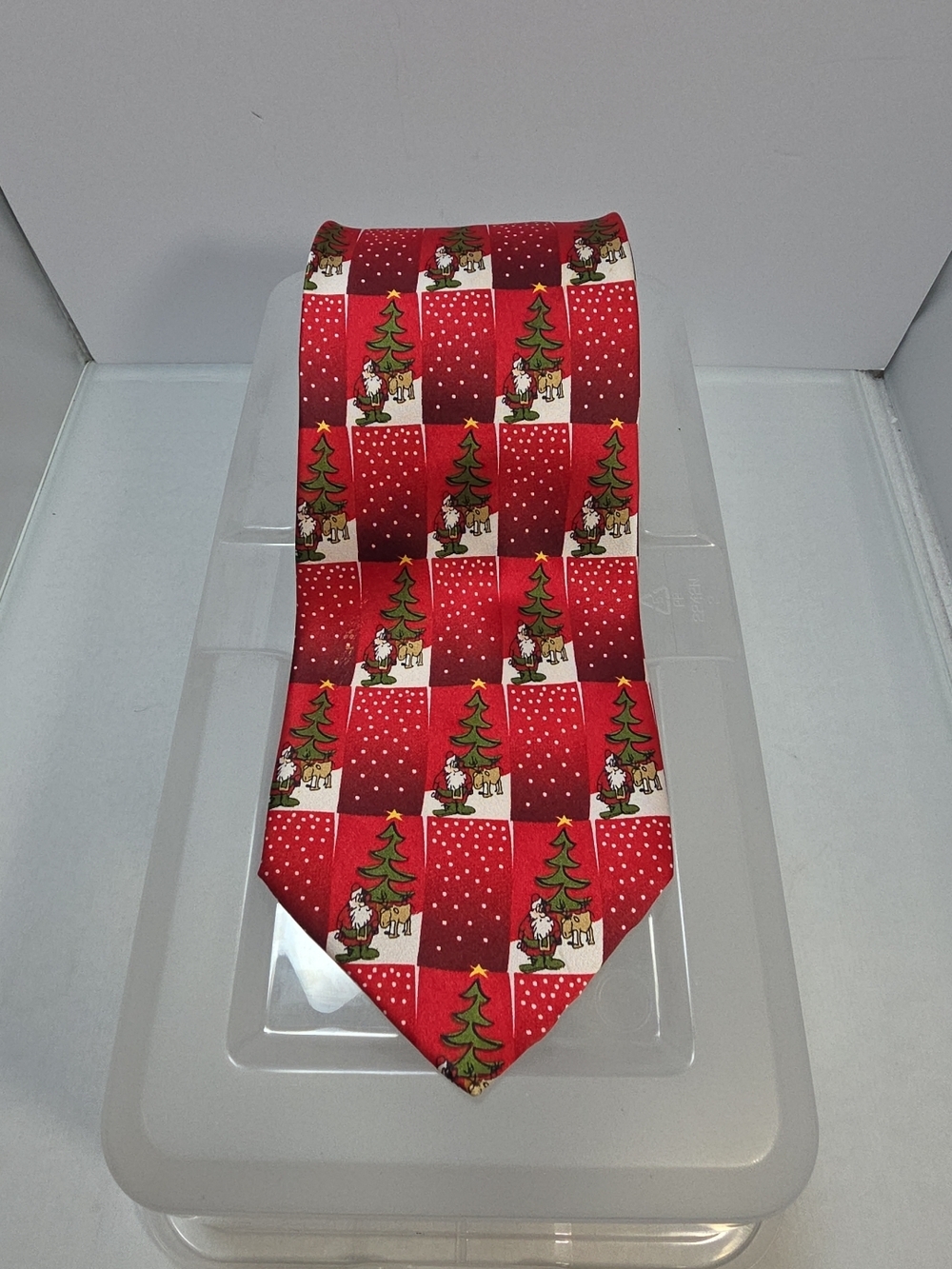 J. Garcia Christmas Collection Thirty-Two Silk Tie 58" Santa